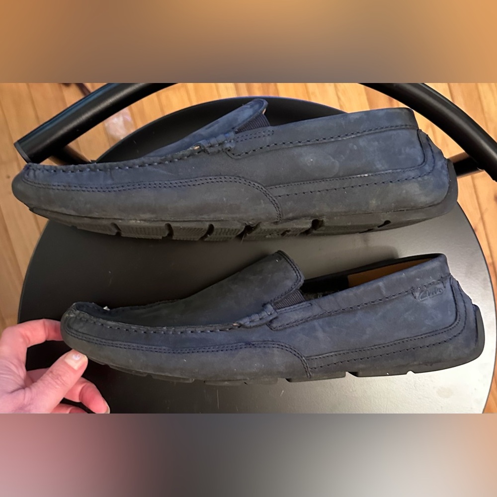 Comfort Collection By Clark's Ashmont Step Navy Blue Nubuck Driving Loafer 10.5 - Picture 5 of 11